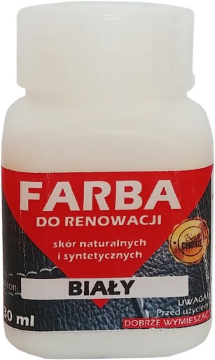 RENOVÁCIA KOŽENÉHO ČALÚNENIA FARBA BIELY LAK 30ml