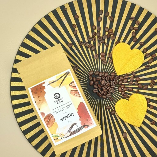 Zrnková káva Arabica s príchuťou VANILKA, čerstvo pražená Zdravá tu 150 g
