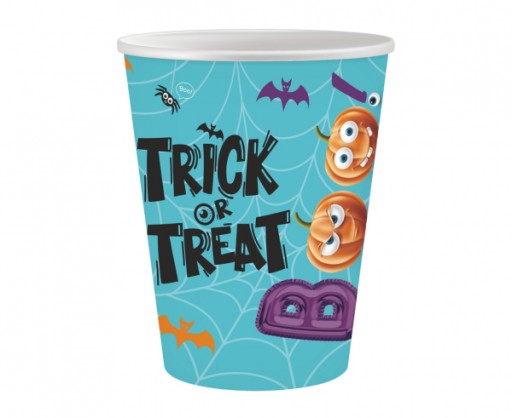 Papierové poháre Boo Halloween 250 ml 6 ks.