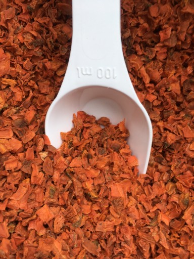 Sušená mrkva, sušená mrkva pre kone, 1 kg vločiek