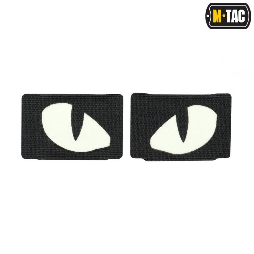 Laserom vyrezaná náplasť M-Tac Tiger Eyes (pár) čierna