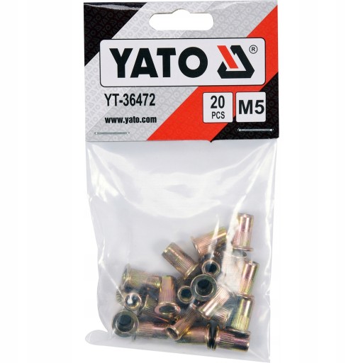 Oceľové nitovacie matice M5 20 kusov YATO YT-36472