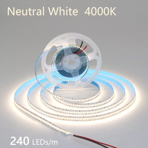Prémiová lišta na nábytok 12V SMD2835 IP20 neutrálna biela 240LED/m 20W/m 1m