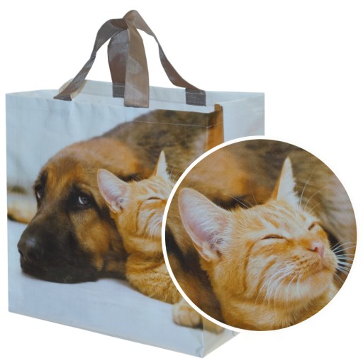 ZVIERATÁ NÁKUPNÁ TAŠKA Pes a mačka 35x20x35cm 24L
