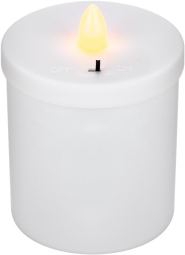LED náhrobná sviečka, biela (30 dní prevádzky na batérie)