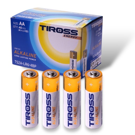 Alkalická batéria Tiross AA (R6) 4 ks