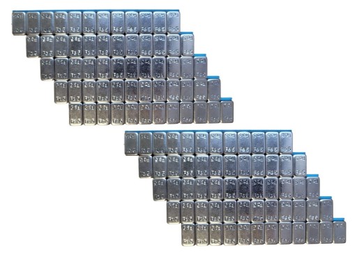 Závažia lepené na ráfiky, pozinkované, 12x5g, 10 pásikov