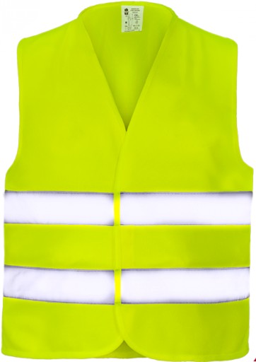 CESTNÁ VÝSTRAŽNÁ VESTA, reflexná, s S-PÁSOM
