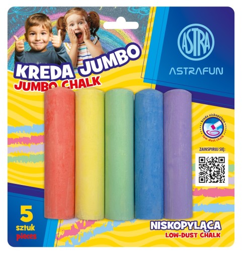 Kruhová krieda JUMBO, 5 farieb Astra