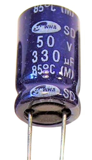 Kondenzátor 330uF 50V 10x17 Samwha 10 ks.