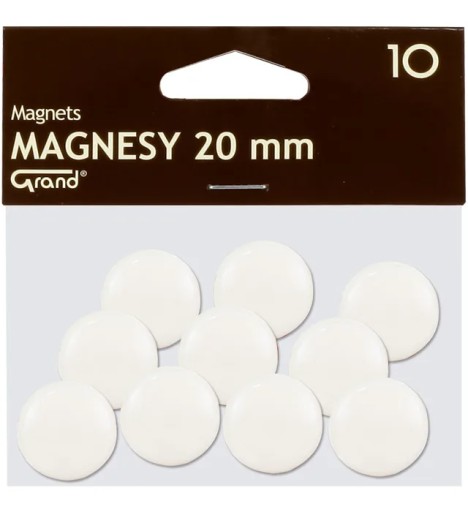 Plastová chladnička MAGNETS dosky 20mm biela 10ks GRAND
