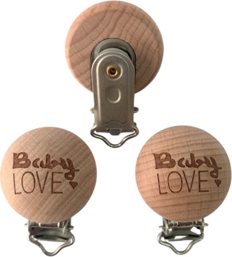 Drevený klip na cumlík BabyLOVE 30mm