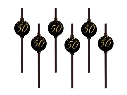 Slamky na 50. narodeniny 6 ks