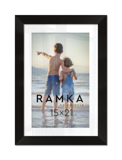 Rám s podperou 15x21 cm Čierny na fotografie