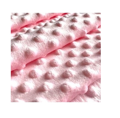 Fleece, materiál MINKY 60 - púdrová ružová, jemná