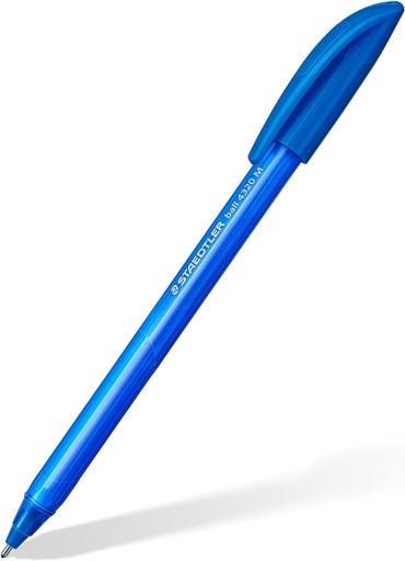 Blue Staedtler Ball M jednorazové guľôčkové pero, mäkké písanie, trojuholníkové