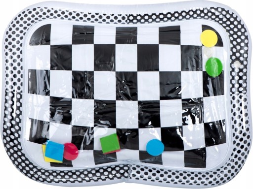 Nafukovacia podložka pod vodu v kontrastnej čierno-bielej šachovnici 65cm x 50cm