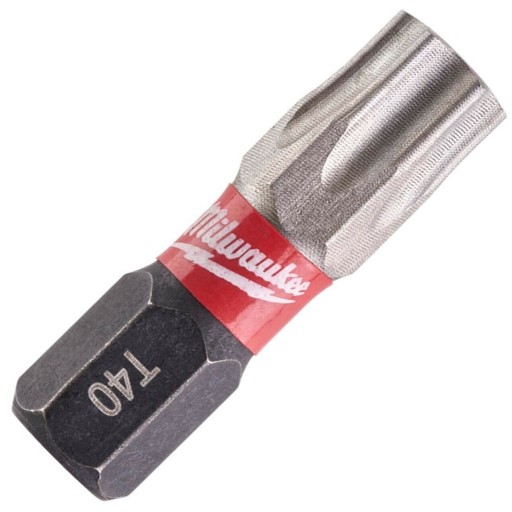 MILWAUKEE SHOCKWAVE TORX TX40 NÁRAZOVÝ BIT SKRUTKOVAČ BIT 25 MM 1 ks