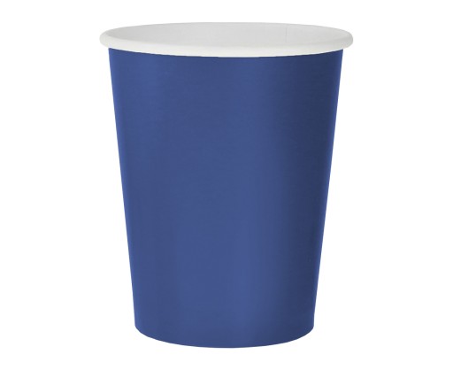 Jednofarebné modré papierové poháre 270 ml