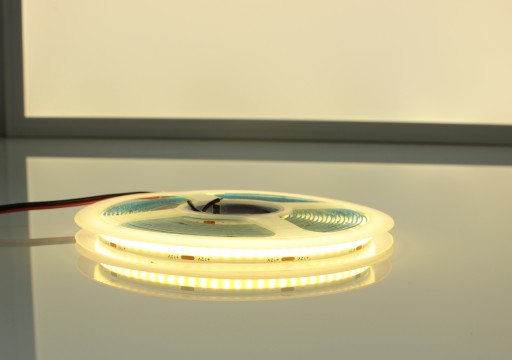 Neónový COB LED pás 12V TEPLÝ 1m Homogénny