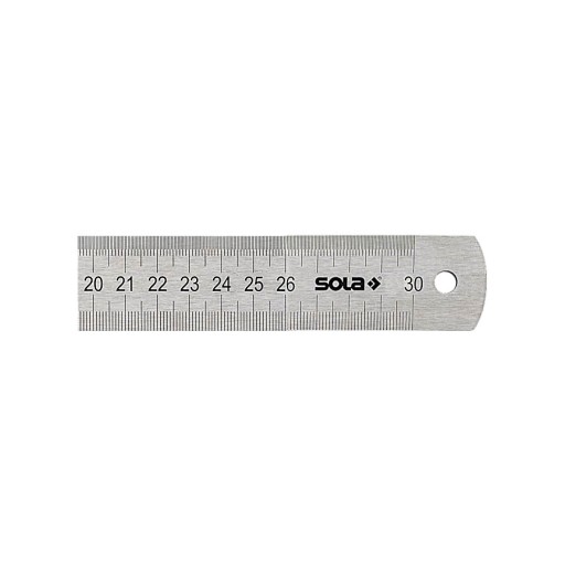 30 cm obojstranné oceľové pravítko Sola LSB 300