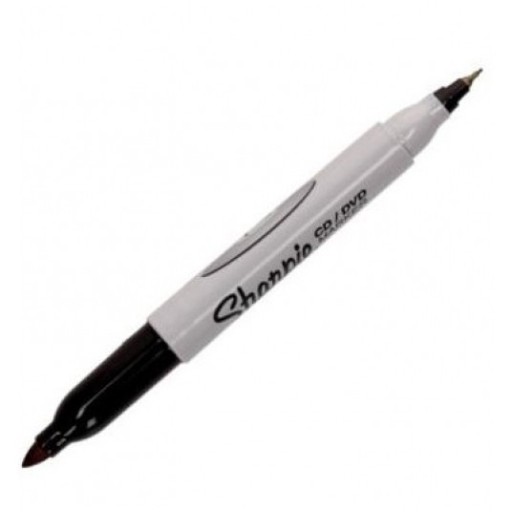 PM DUO MARKER OBOJSTRANNÝ UNIVERZÁLNY PRE RÔZNE POVRCHY SHARPIE ČIERNA