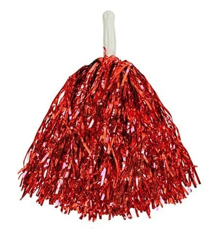 Roztlieskavacie bambuľky CHEERLEADER bambuľky ČERVENÝ outfit