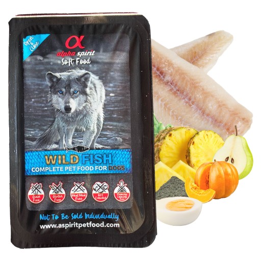 ALPHA SPIRIT Polomäkké suché krmivo pre psov WILD FISH 200g