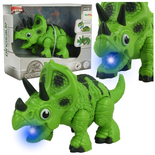 DINOSAUR TRICERATOPS FIGURKA MODEL zareve sa rozsvieti