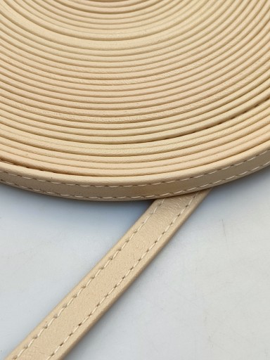 Kožený remienok na tašku na topánky, 8 mm / 100 cm, béžový
