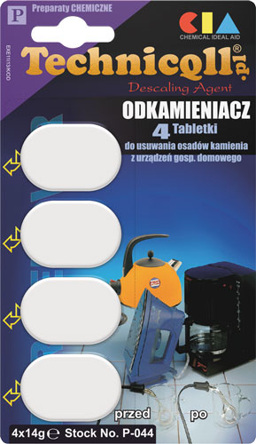 Tablety na odstraňovanie vodného kameňa 4x14g Technicqll