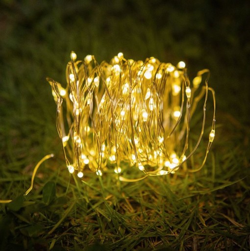 SOLAR GARLAND záhradné 100 LED drôtené svietidlá
