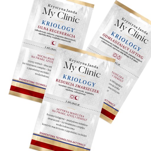 JANDA Sada 3 ks pleťových masiek MY CLINIC Kriology Darček