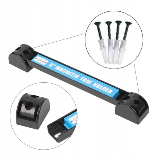 Magnetický pás s montážnymi držiakmi 20 cm magnet na nástenné náradie