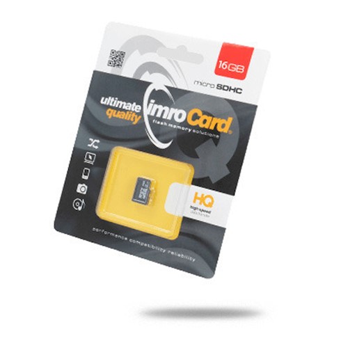 Pamäťová karta IMRO micro SDHC 16GB Class 10 pre telefón s fotoaparátom a navigáciou