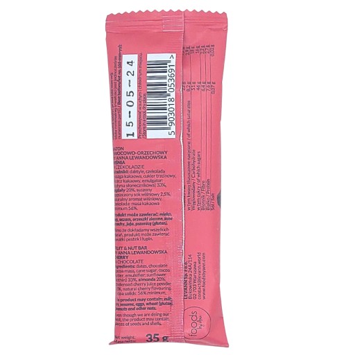 Food by Ann Energy Bar Jahoda v čokoláde 35g