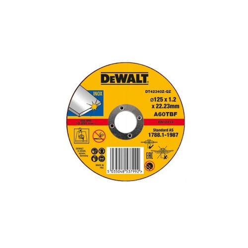 ŠTÍT NA KOVOVÉ KOTOUČE 125x1,2MM DEWALT 5 ks