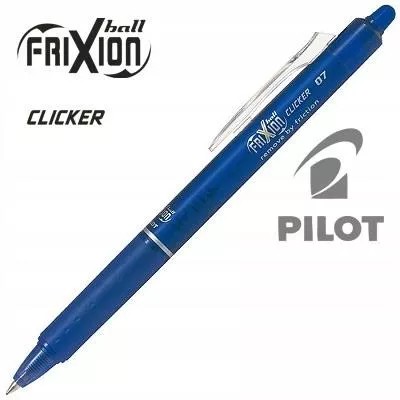 Zmazateľné klikacie pero Pilot Frixion 0,7 modré