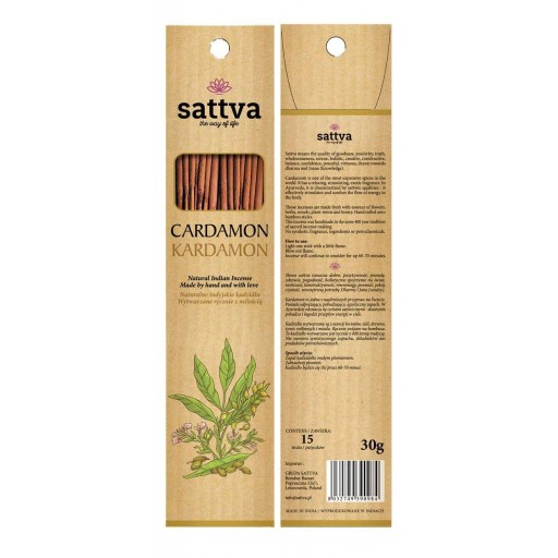 Vonné tyčinky vzácny CARDAMOM 30g 15 ks. sattva