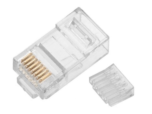 RJ45/8P8C UTP zástrčka kat.6, krútená dvojlinka, lanko AWG24-27, 10 ks.