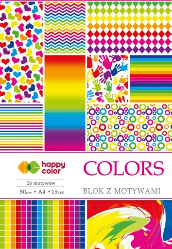 HAPPY COLOR A4 dekoračný papier s rôznymi vzormi