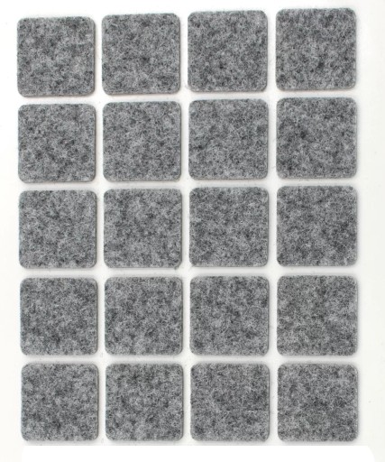 Plstené podložky NA NÁBYTOK štvorcové x20 20mmx20mm
