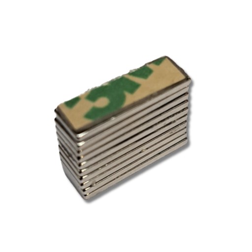 Neodymový magnet 15x5x1 N38 s 3M lepiacou páskou Strong
