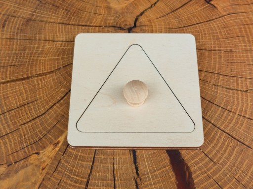 Puzzle blok Montessori trojuholník vzdelávacie bloky skladačky