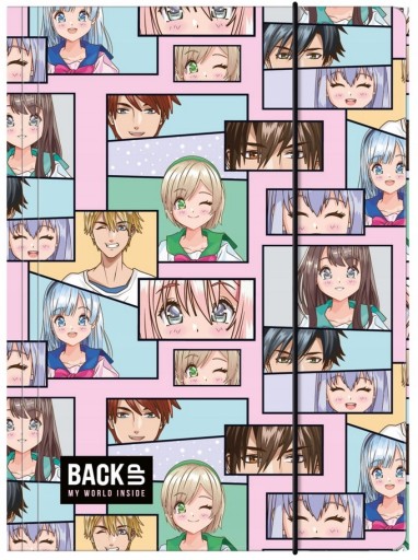A4 zložka s gumou Manga Back Up 1 ks