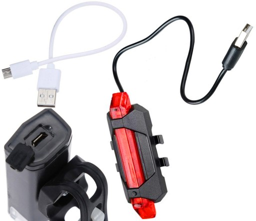 SET LED BICYKLOVÝCH SVETLÁ PREDNÝCH A ZADNÝCH NA BICYKEL + USB BICYKLE SVETLÁ