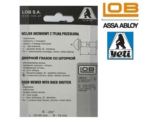 YETI VISOR Ø 16 35-60 CHROM
