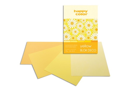 DECO BLOCK TECHNICKÝ FAREBNÝ PAPIER žltý A4