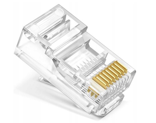 100 x RJ45 INTERNETOVÁ ZÁSTRČKA 8P8C ZLAT