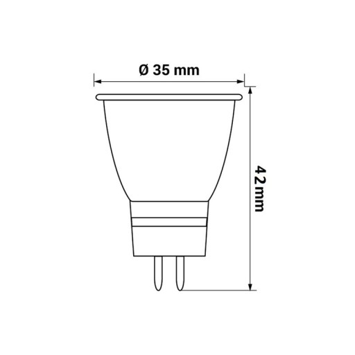 LED ŽIAROVKA MR11 35mm 12V 3W = 30W NEUTRÁLNA 4000K